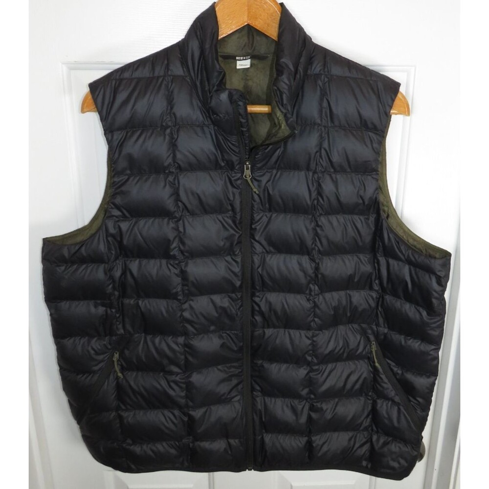 REI Co-op 650 Down Vest 2.0 Puffer Full Zip Men's Size XXL Black/Olive